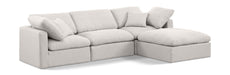 Indulge - Linen 4 Piece Modular Sectional With Chaise - Simple Home Plus