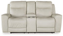 Mindanao - Power Reclining Loveseat With Console /Adj Hdrst - Simple Home Plus