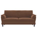 Selma - 2 Piece Velvet Upholstered Crescent Arm Sofa Set - Rust - Simple Home Plus
