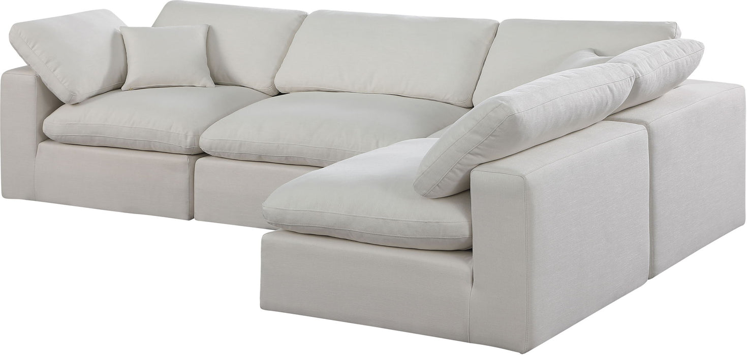 Comfy - 4 Piece Linen Fabric Modular Armless Sectional - Simple Home Plus