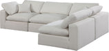 Comfy - 4 Piece Linen Fabric Modular Armless Sectional - Simple Home Plus