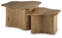 Abeford - Brown - Accent Cocktail Table (Set of 2) - Simple Home Plus