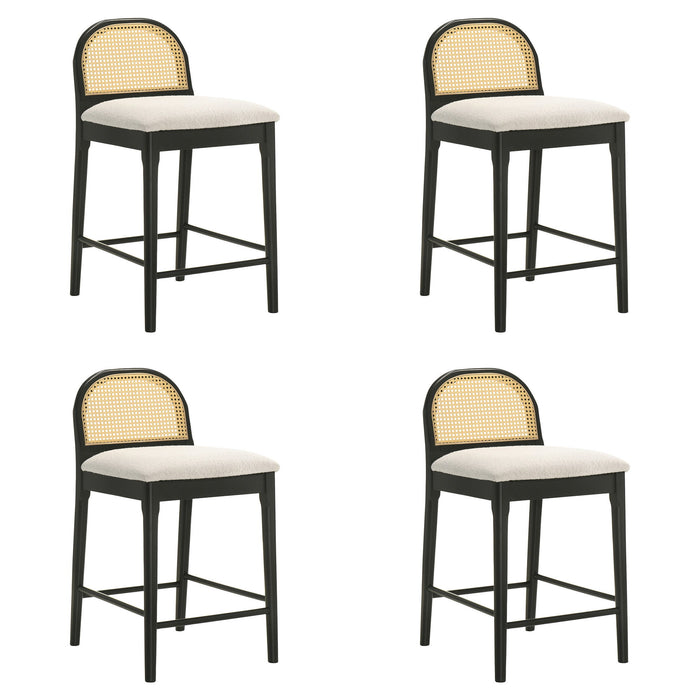 Lucio - Modern Farmhouse Wood Counter Height Kitchen Bar Stool - Simple Home Plus