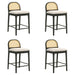 Lucio - Modern Farmhouse Wood Counter Height Kitchen Bar Stool - Simple Home Plus