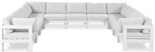 Nizuc - Outdoor Patio 11 Piece Modular Sectional With White Frame - Simple Home Plus