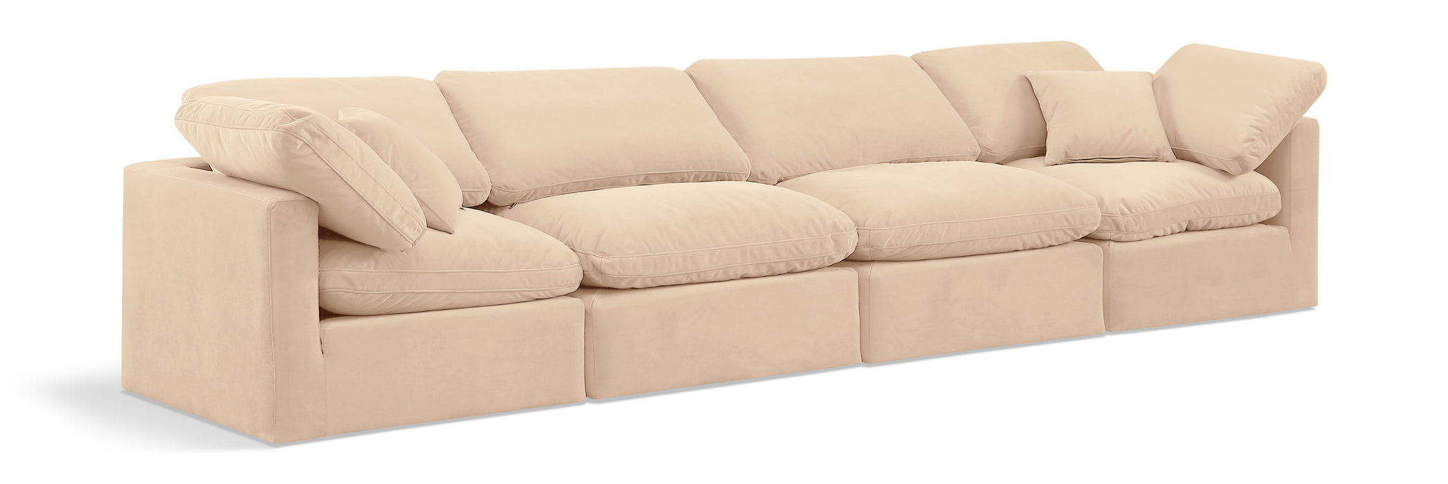 Indulge - Velvet 4 Seat Modular Sofa - Simple Home Plus