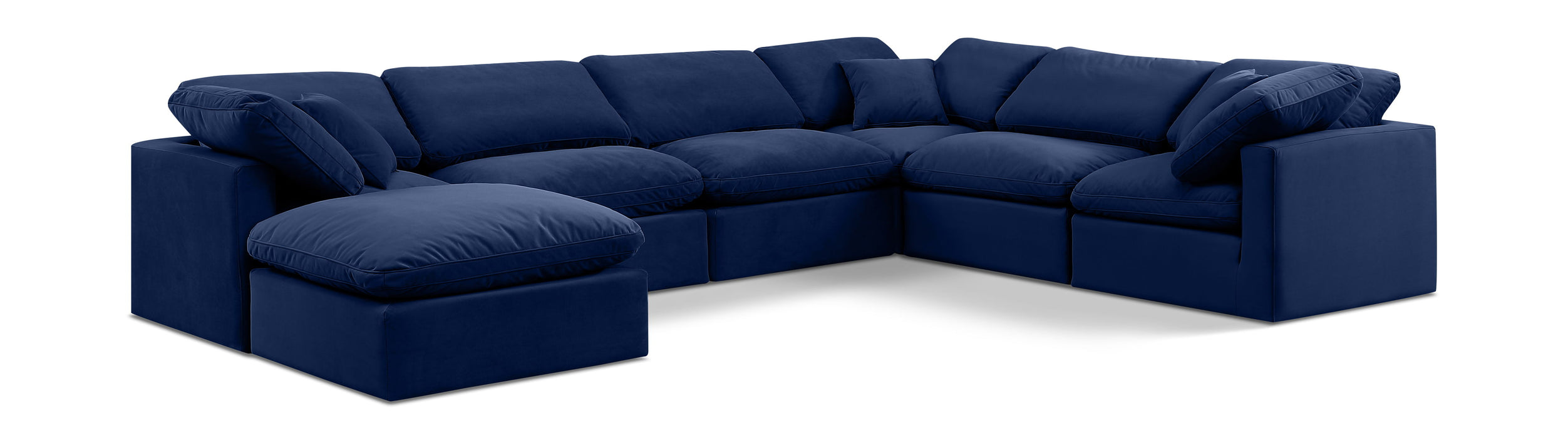 Indulge - Velvet 7 Piece Modular Sectional - Simple Home Plus