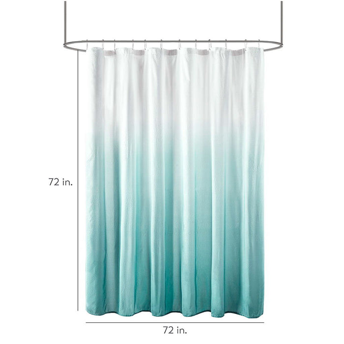 Ara - Ombre Printed Shower Curtain - Aqua - Simple Home Plus