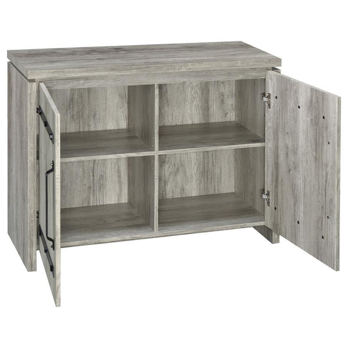 Enoch - 2 Door Engineered Wood Accent Cabinet - Gray Driftwood - Simple Home Plus
