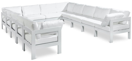 Nizuc - Outdoor Patio 12 Piece Modular Sectional With White Frame - Simple Home Plus