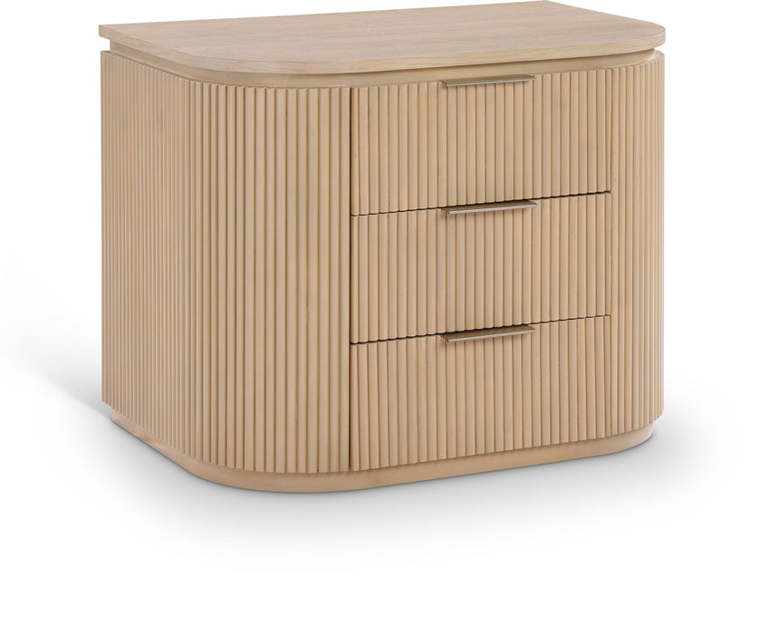 Astrid - Solid Wood And Oak Veneer Nightstand - Simple Home Plus