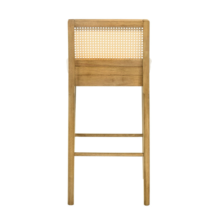 Tobias - Coastal Modern Wood Bar Height Kitchen Bar Stool - Simple Home Plus