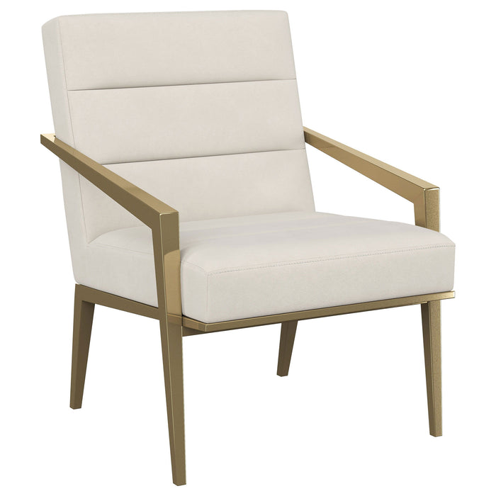 Kirra - Upholstered Metal Arm Accent Chair - Simple Home Plus