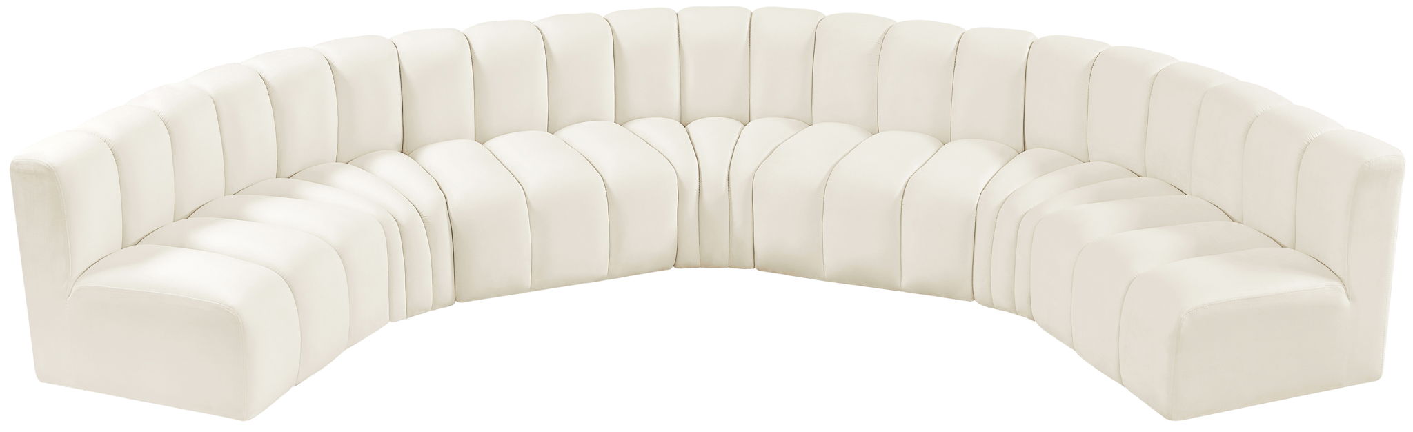 Arc - Velvet 7 Piece U-Shaped Modular Sofa - Simple Home Plus