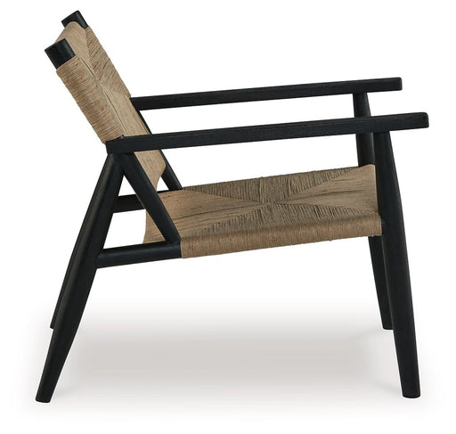 Halfmore - Black / Natural - Accent Chair - Simple Home Plus