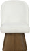 Marlowe - Linen Textured Fabric Upholstered Swivel Dining Side Chair - Stained Brown - Simple Home Plus