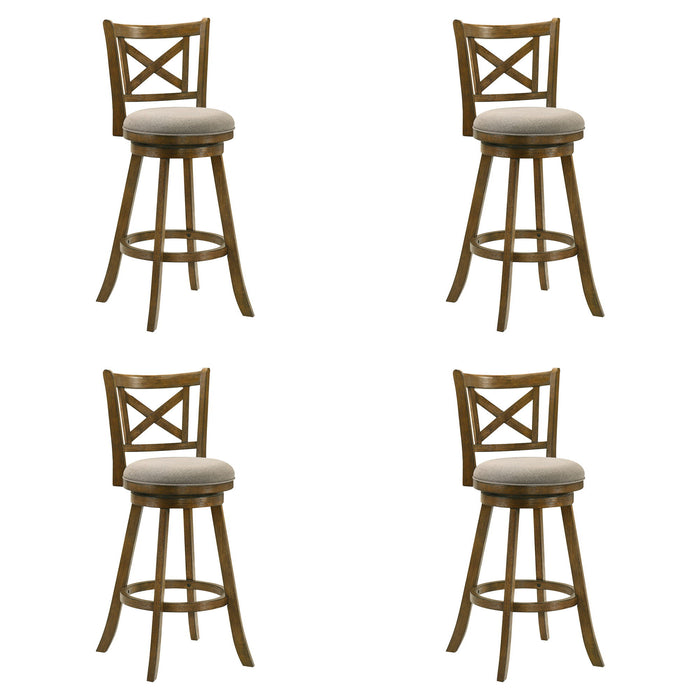 Kodi - Modern Farmhouse Swivel Wood Bar Height Kitchen Bar Stool - Simple Home Plus