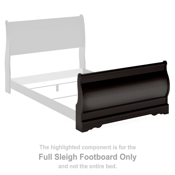 Huey Vineyard - Full Sleigh Footboard - Black - Simple Home Plus