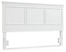 Fortman - King/Cal King Panel Headboard - White - Simple Home Plus