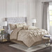 Laurel - Queen 7 Piece Tufted Comforter Set - Taupe - Simple Home Plus