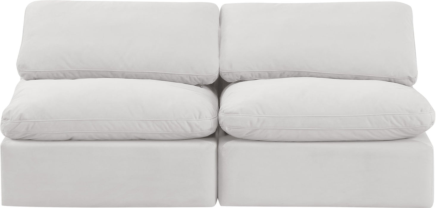 Indulge - Velvet 2 Seat Modular Armless Sofa - Simple Home Plus