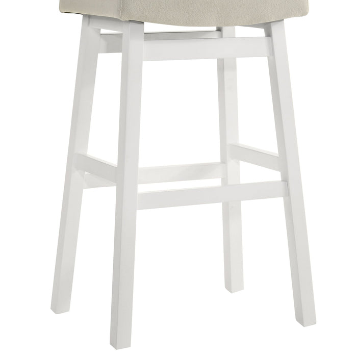 Lenon - Modern Farmhouse Wood Bar Height Kitchen Bar Stool - Simple Home Plus