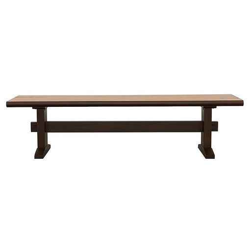 Bexley - Trestle Bench - Natural Honey And Espresso - Simple Home Plus