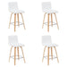 Vienna - Modern Counter Height Swivel Bar Stool - Patterned Oak Wood Frame - Simple Home Plus