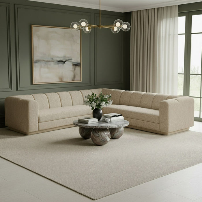 Modari - Sectional - Beige - Simple Home Plus