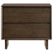 Glenwood - 2-Drawer Nightstand Bedside Table - Warm Brown - Simple Home Plus