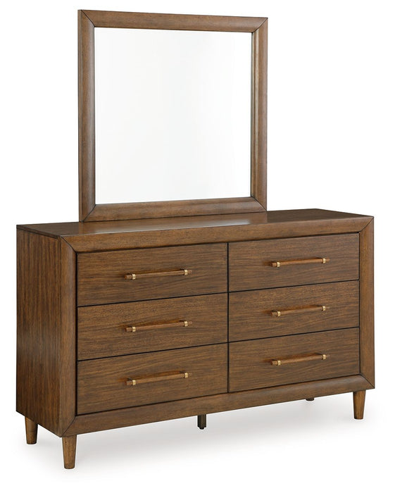 Lyncott - Brown - Dresser And Mirror - Simple Home Plus