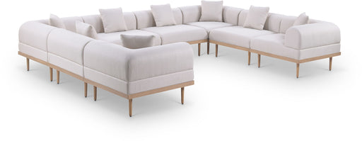 Laguna - 8 Piece Resilient Water Resistant Fabric 142" Upholstered Outdoor Patio Modular Sectional - Simple Home Plus