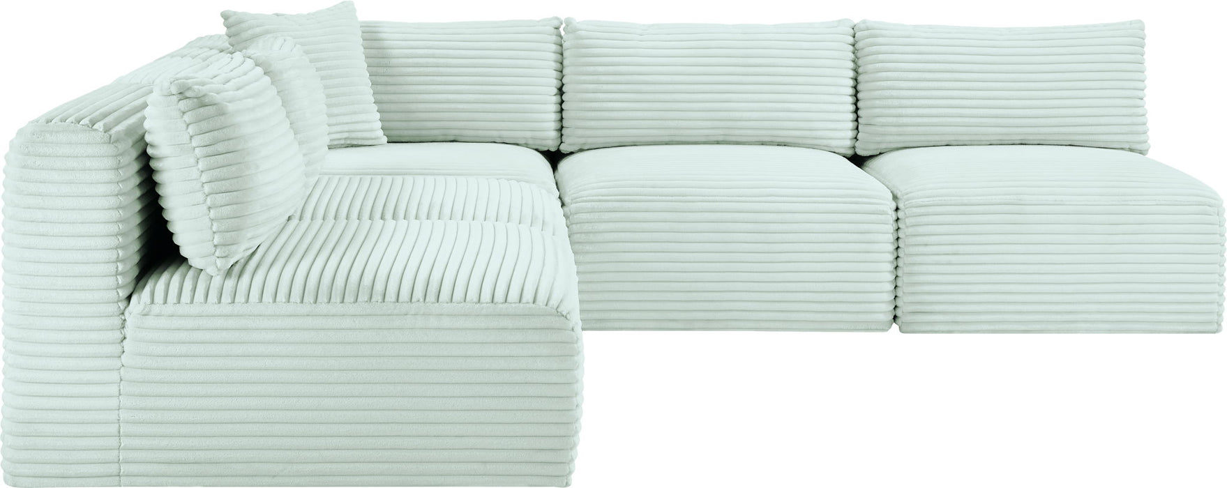 Shaggy - 5 Piece Modular Corner Armless Sectional - Simple Home Plus