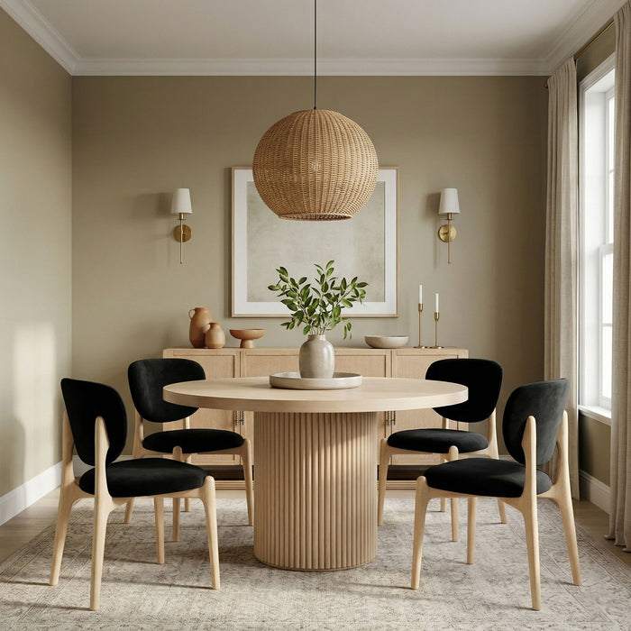 Velora - Upholstered Dining Chair (Set of 2) - Natural Base - Simple Home Plus