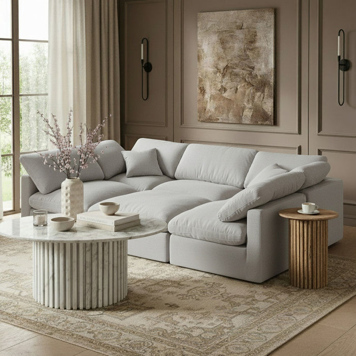 Indulge - Linen 6 Piece Modular Sectional - Simple Home Plus