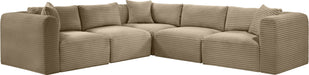 Shaggy - Fabric 5 Piece Modular Corner Sectional - Simple Home Plus