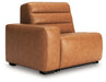Modero - 2-Piece Power Reclining Sectional Loveseat - Toffee - Simple Home Plus