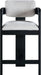 Sacha - Linen Stool With Black Base - Simple Home Plus