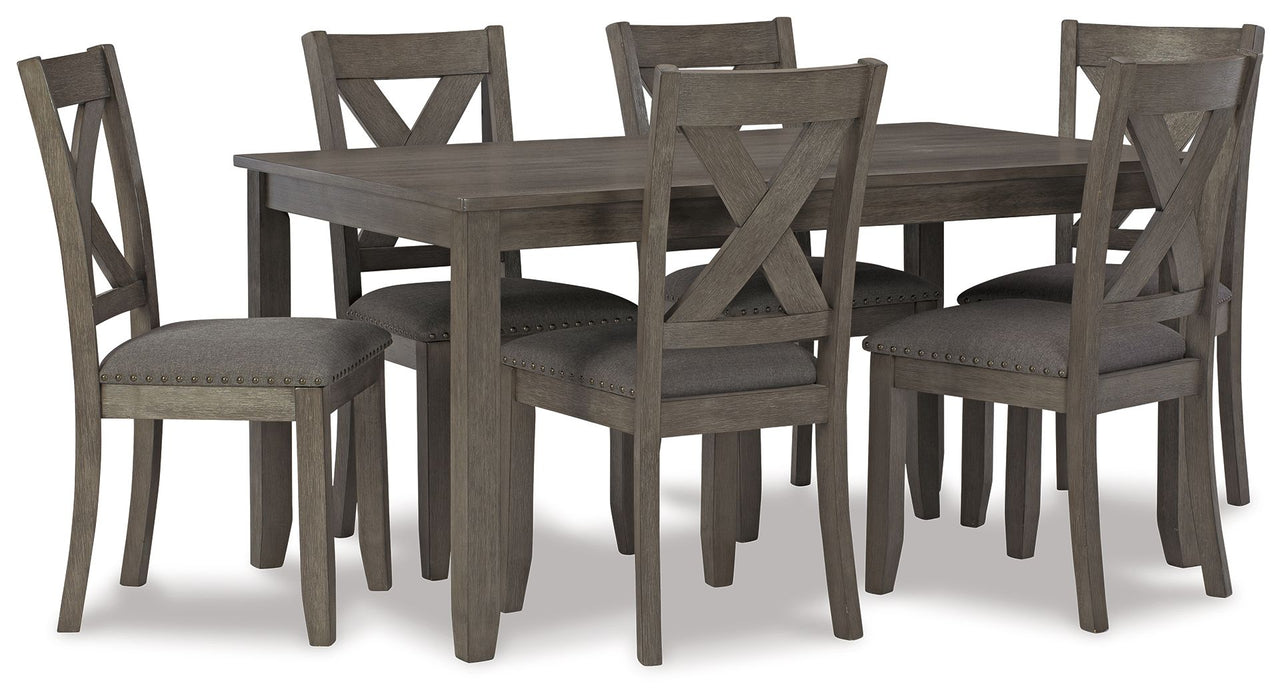 Caitbrook - RECT DRM Table Set (Set of 7) - Gray - Simple Home Plus