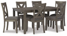 Caitbrook - RECT DRM Table Set (Set of 7) - Gray - Simple Home Plus