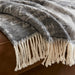 Alberta - Cotton Blend Throw - Gray Aztec - Simple Home Plus