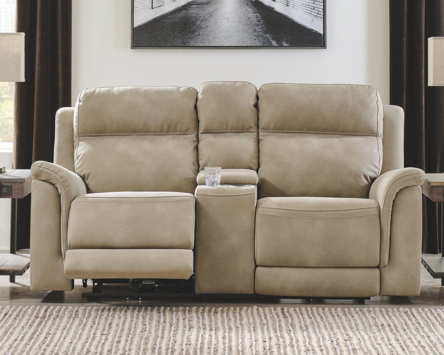 Next-Gen Durapella - Reclining Power Loveseat With Console - Simple Home Plus