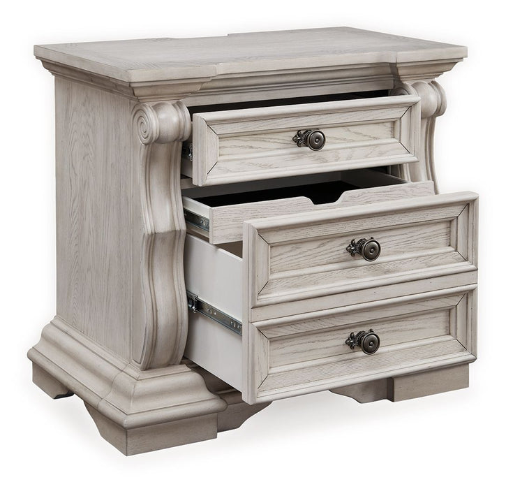 Bruchandi - Antique White - Three Drawer Night Stand - Simple Home Plus