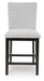 Neymorton - Dark Grayish Brown - Upholstered Barstool (Set of 2) - Simple Home Plus