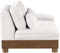 Turin - Chenille Fabric Upholstered Modular Arm Chair - Walnut Base - Simple Home Plus