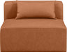 Cube - Armless Chair - Cognac - Simple Home Plus