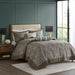 Aubrey - Queen 5 Piece Reversible Bedspread Set - Blue / Brown - Simple Home Plus