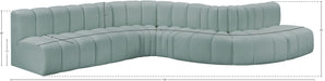 Arc - Faux Leather 7 Piece Modular Sofa - Simple Home Plus