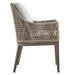 Grenada - Outdoor Wicker And Aluminum Gray Dining Chair With Beige Cushions - (Set Of 2) - Simple Home Plus
