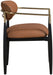 Riccio - Faux Leather Dining Arm Chair (Set of 2) - Black And Gold Frame - Simple Home Plus